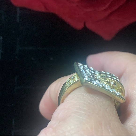 Gold Tone Fashion Rhinestone Zircon Bohemian Ring - Picture 4 of 8